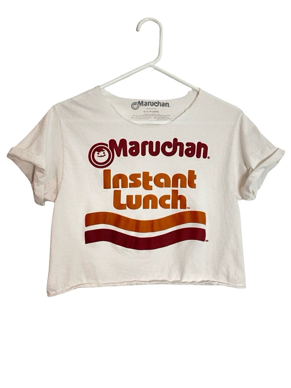 Maruchan Instant Lunch Ramen Noodle Tee Tshirt Crop Womens Size Small Top